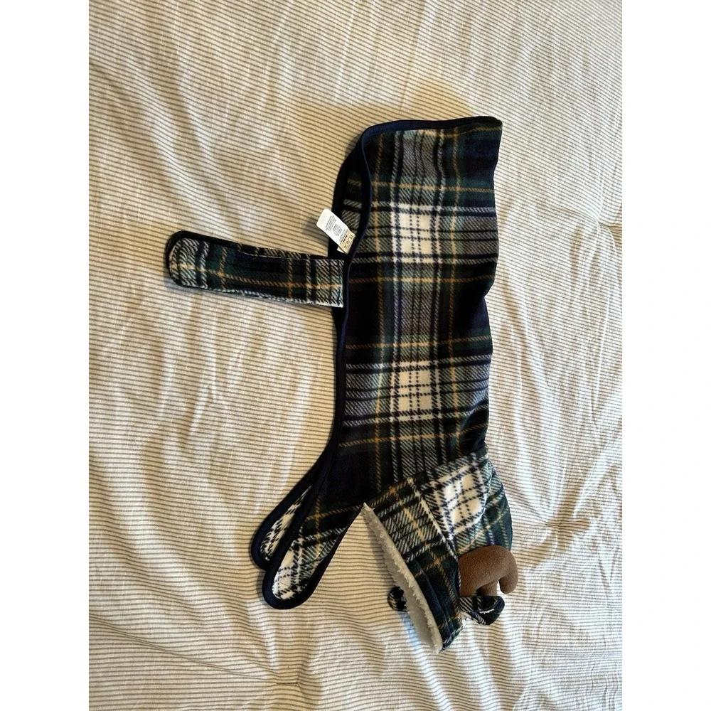 The Children's Place‎ Dog Plaid Moose Pajamas Size Medium Micro Fleece Green